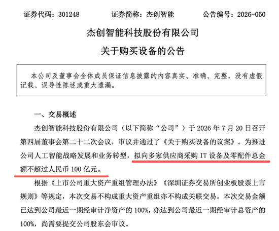 最高100亿元！301248，加码智算云集群建设！