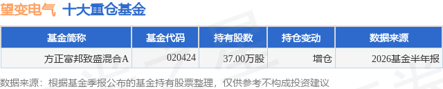 7月23日望变电气涨10.02%，方正富邦致盛混合A基金重仓该股